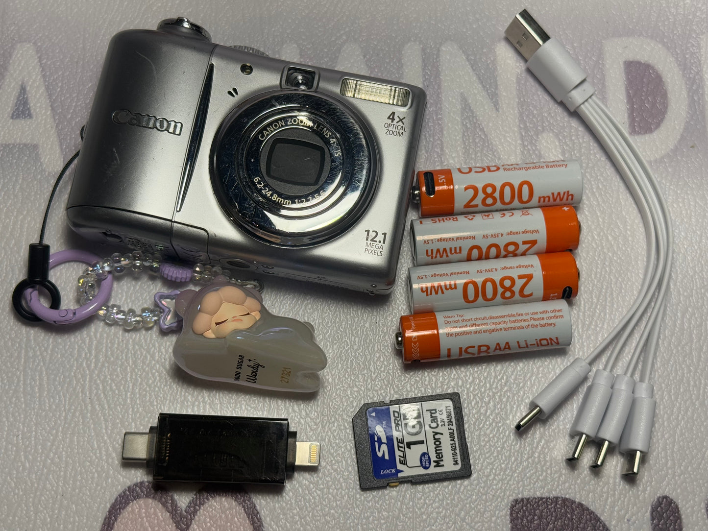 Canon PowerShot A1100 IS 12.1MP Digital Camera- Silver