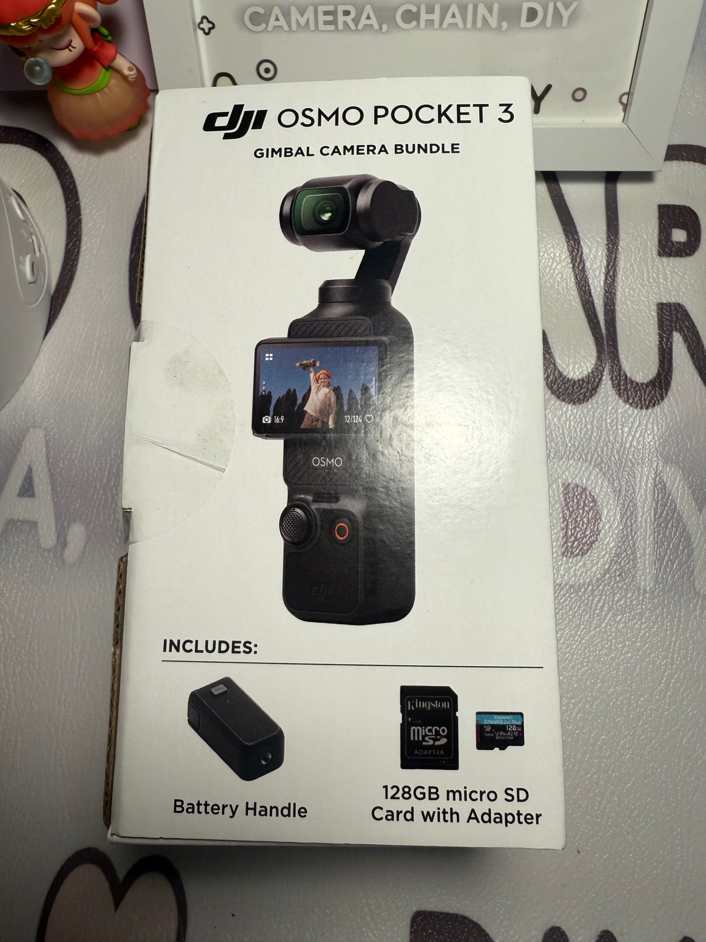 DJI Osmo Pocket 3 Gimbal Camera Video Bundle Battery Handle 128GB SD Card New
