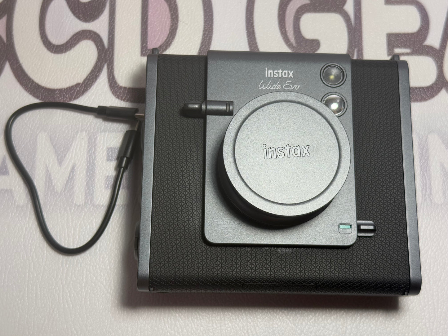FUJIFILM WIDE Evo Cheki Instax Hybrid Instant Camera Wide Color Black