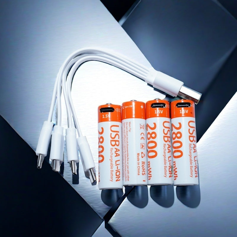 4 Pack Rechargeable AA Batteries for Digicam camera(1 year warranty)