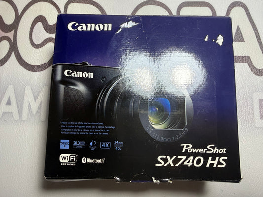 Canon PowerShot SX740 HS Zoom Lens 40x 20.30MP Black Compact Digital Camera