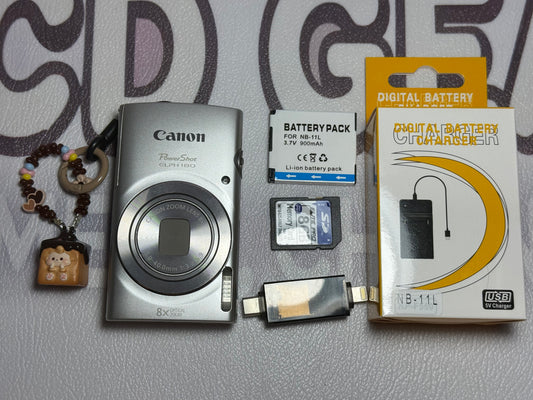 Canon PowerShot ELPH 180 20 MP 8x Zoom Digital Camera Silver