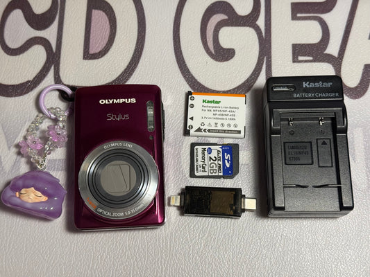 Olympus Stylus 7030 Digital Camera, 14MP, 7X Wide Zoom - Pink