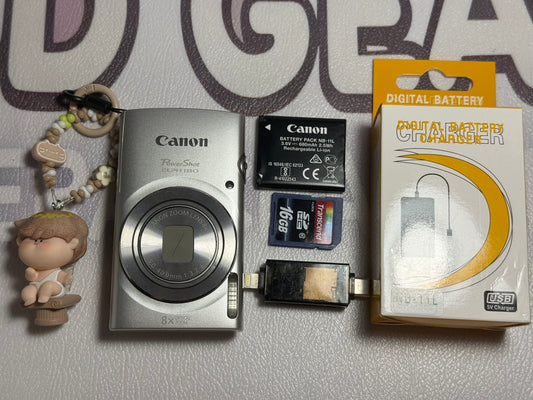 Canon PowerShot ELPH 180 20 MP 8x Zoom Digital Camera Silver