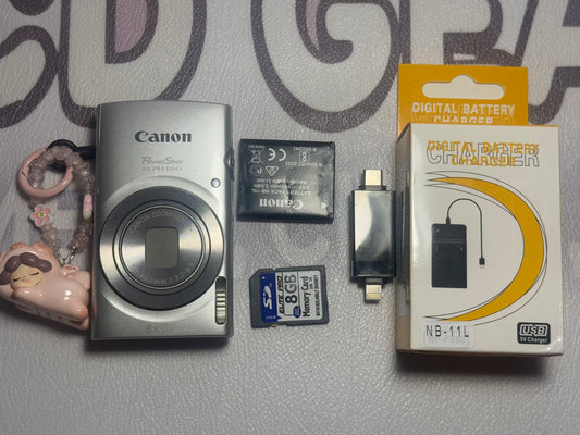 Canon PowerShot ELPH 180 20 MP 8x Zoom Digital Camera Silver