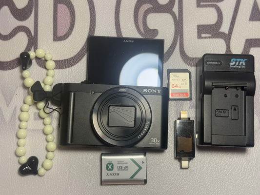 Sony - DSC-WX500 18.2-Megapixel Digital Camera - Black