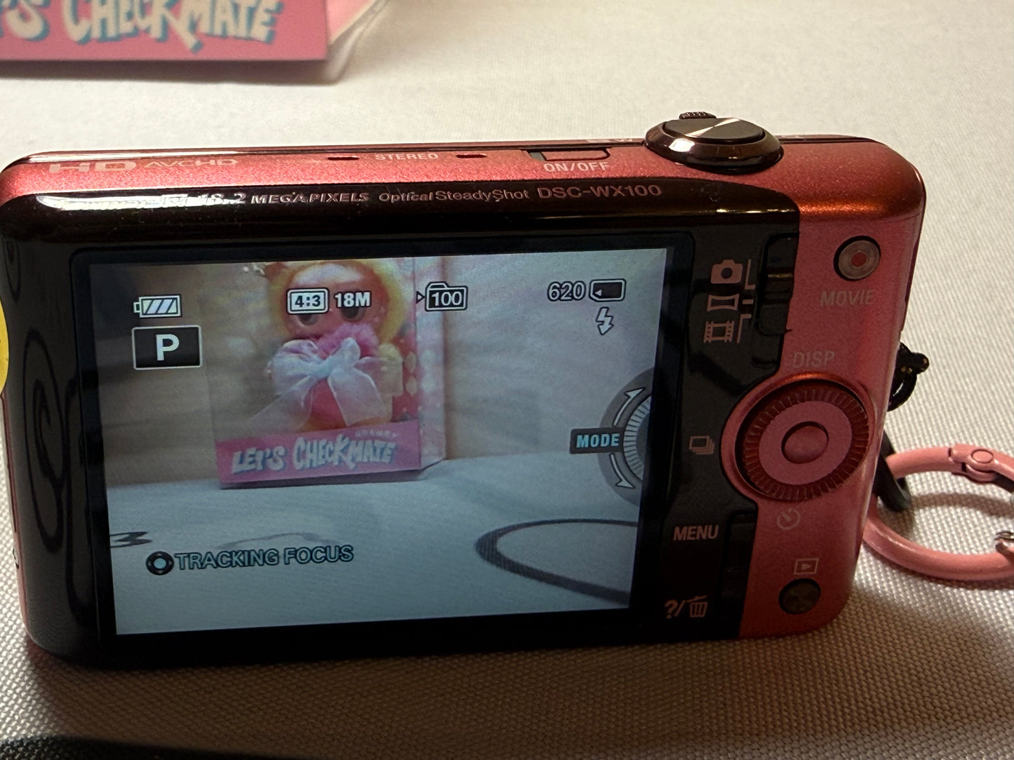 Sony Cyber-Shot DSC-WX100 Digital Camera 18.2 MP 10x Optical Zoom Pink