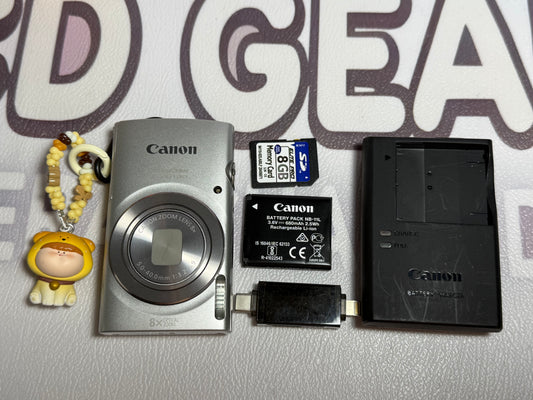 Canon PowerShot ELPH 180 20 MP 8x Zoom Digital Camera Silver