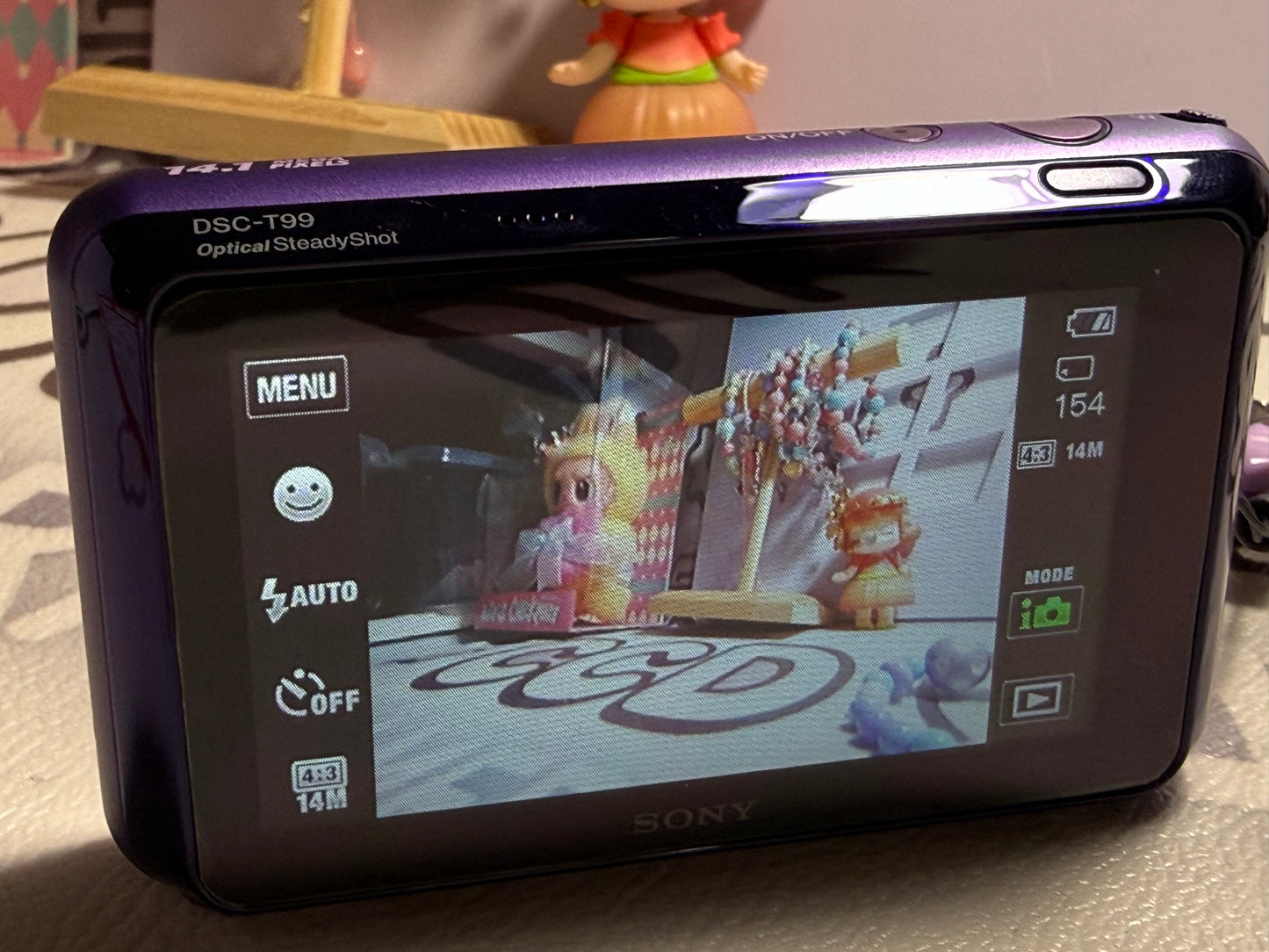 SONY DSC-T99C Digital Camera Cyber Shot Purple