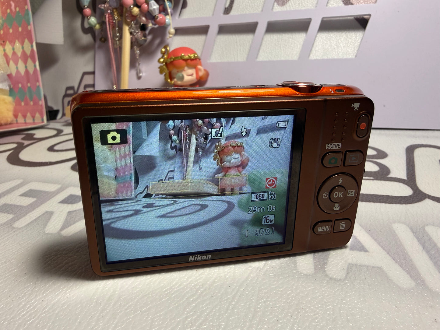 Nikon Coolpix S6500 16MP 12X Zoom Digital Camera Complete Orange