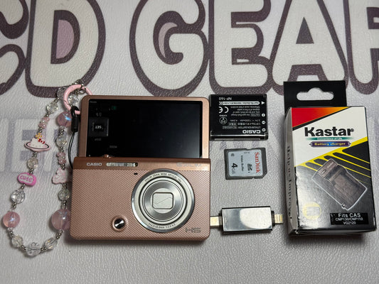 CASIO EXILIM EX-ZR50 16.1MP High Sseed Digital Camera Pink Compact