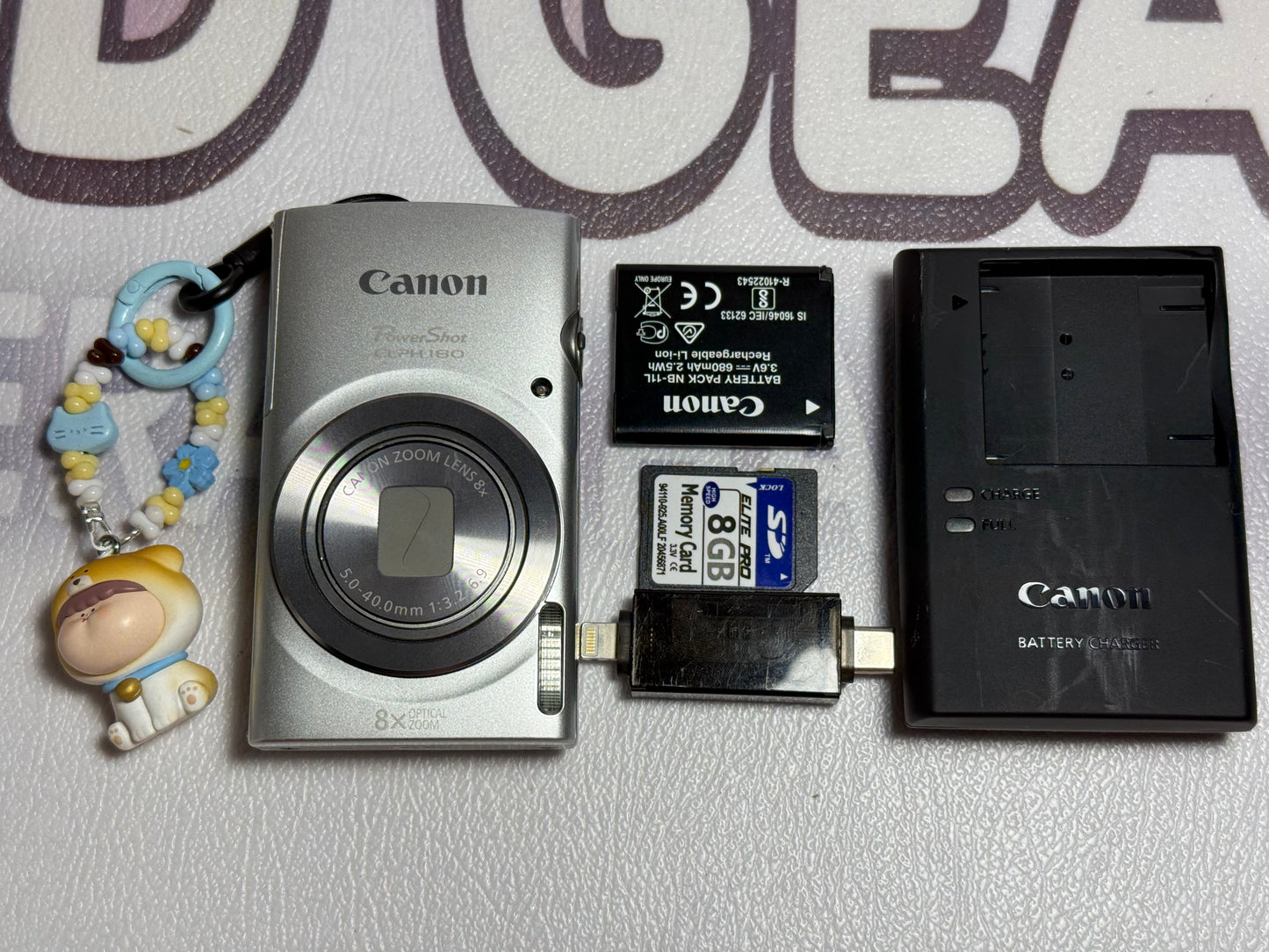 Canon PowerShot ELPH 180 20 MP 8x Zoom Digital Camera Silver