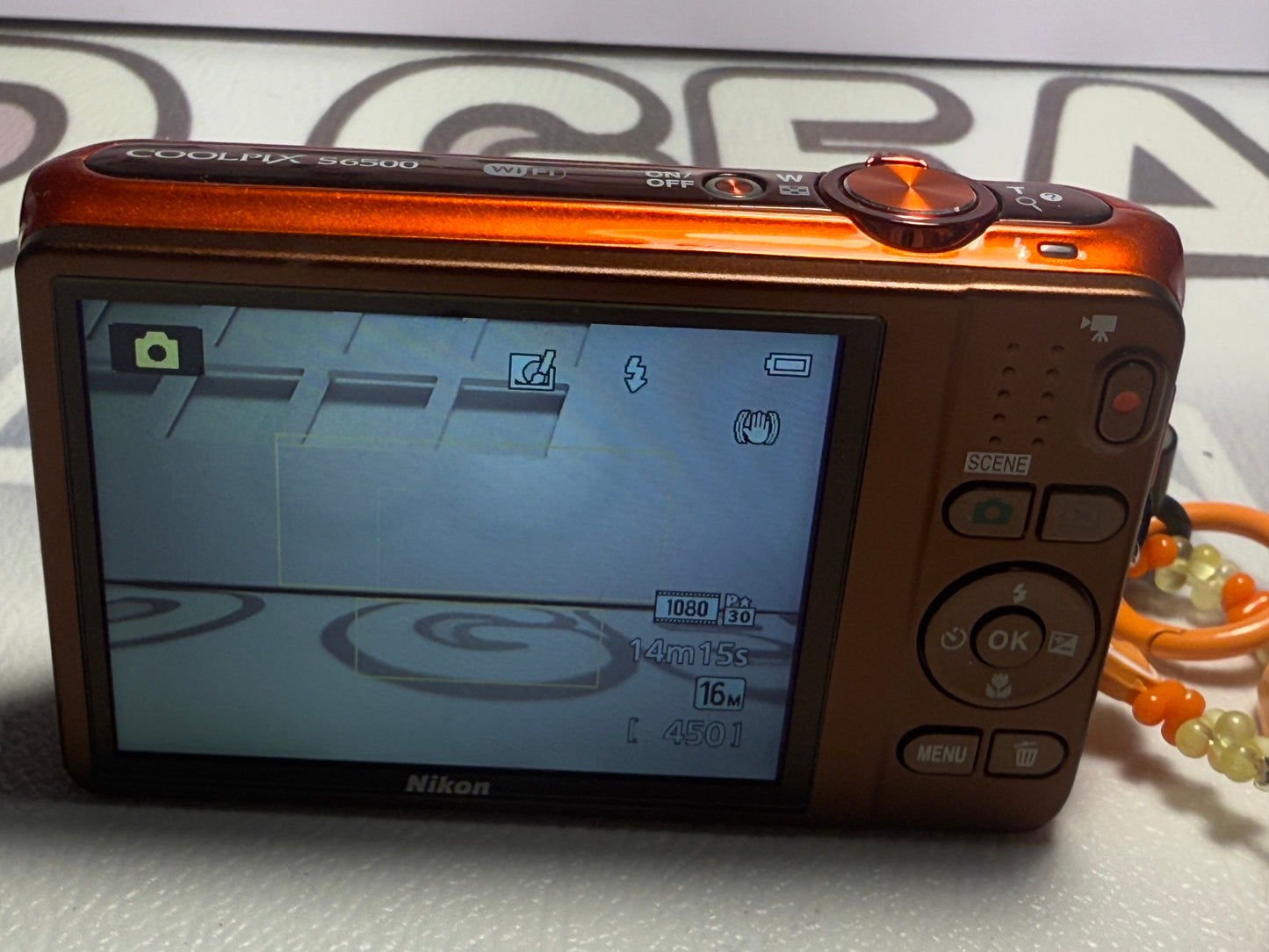 Nikon Coolpix S6500 16MP 12X Zoom Digital Camera Complete ORANGE