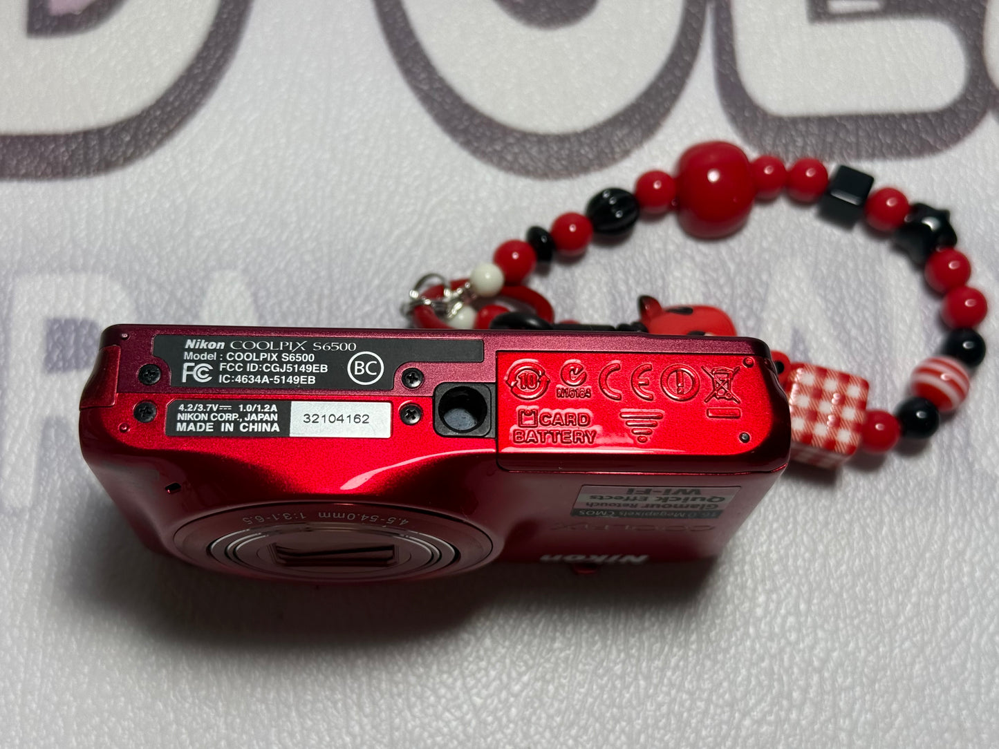 Nikon Coolpix S6500 16MP 12X Zoom Digital Camera Complete Red
