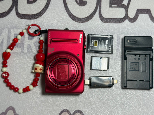 Nikon COOLPIX S9100 Red 12.1MP 18x Optical Zoom Digital Camera
