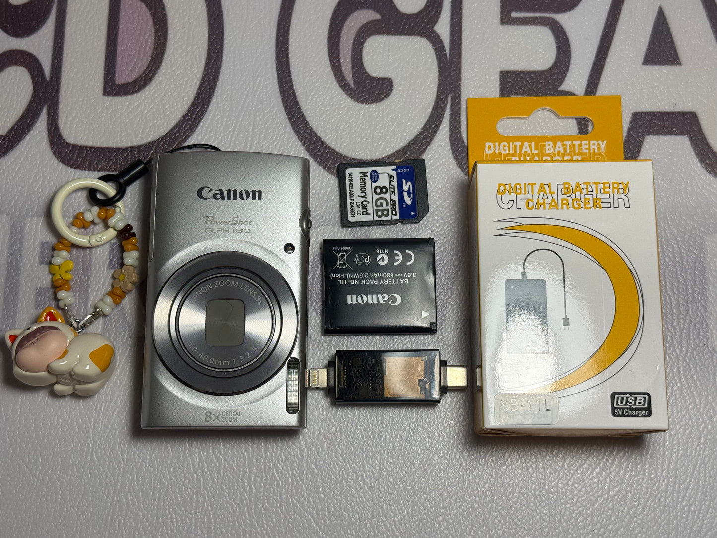 Canon PowerShot ELPH 180 20 MP 8x Zoom Digital Camera Silver