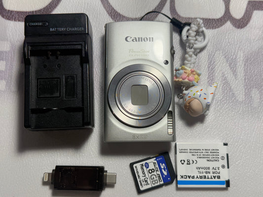 Canon PowerShot ELPH 180 20 MP 8x Zoom Digital Camera Silver