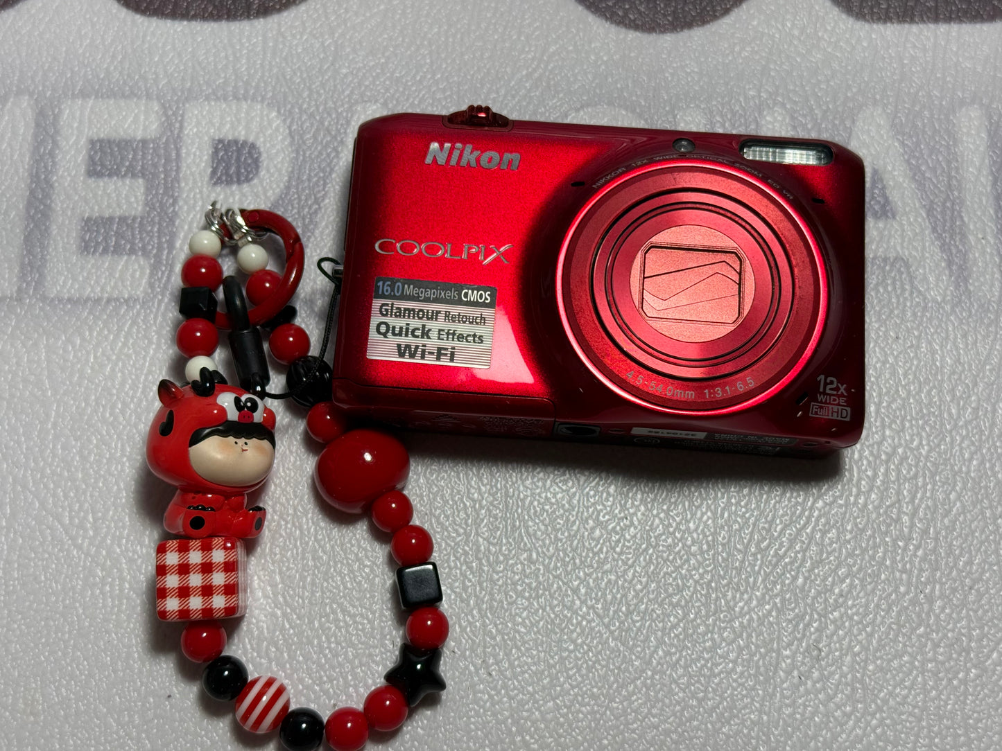 Nikon Coolpix S6500 16MP 12X Zoom Digital Camera Complete Red