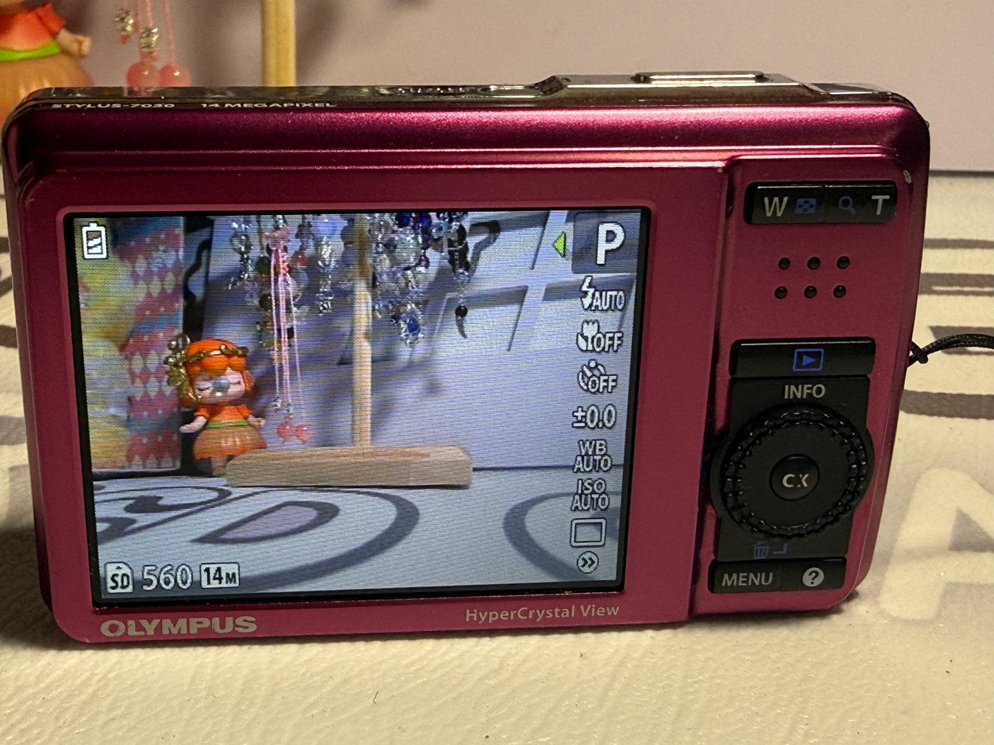 Olympus Stylus 7030 Digital Camera, 14MP, 7X Wide Zoom - Pink