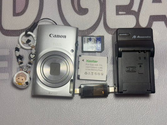 Canon PowerShot IXUS 185 （ELPH 180） 20 MP 8x Zoom Digital Camera Silver