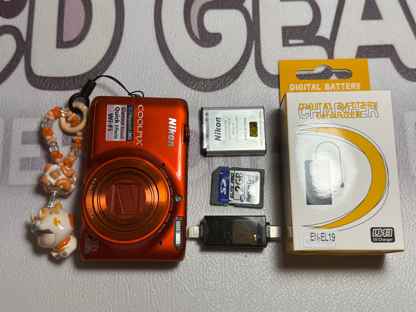 Nikon Coolpix S6500 16MP 12X Zoom Digital Camera Complete ORANGE
