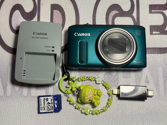 Canon PowerShot SX260 HS 12.1MP Digital Camera Blue Green