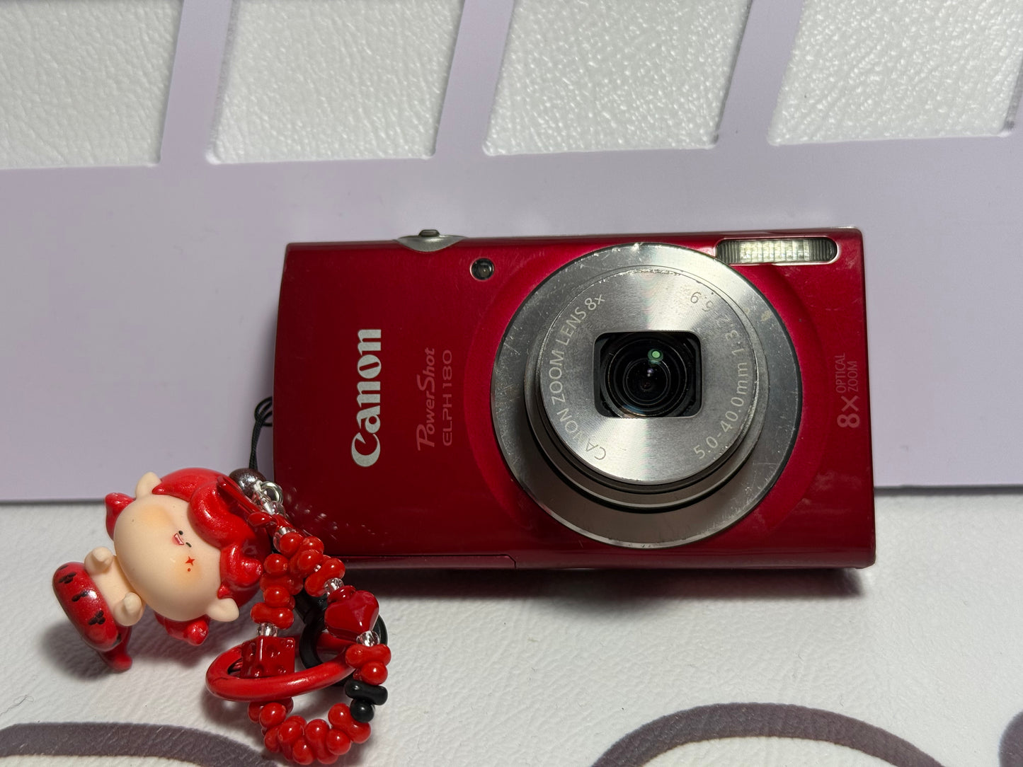 Canon PowerShot ELPH 180 20 MP 8x Zoom Digital Camera Red