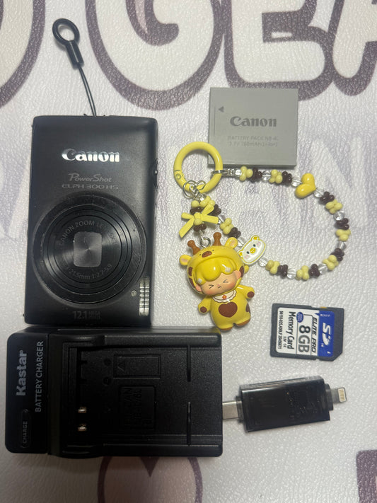 Canon PowerShot ELPH 300 HS / IXUS 220 HS 12.1MP Digital Camera - BLACK