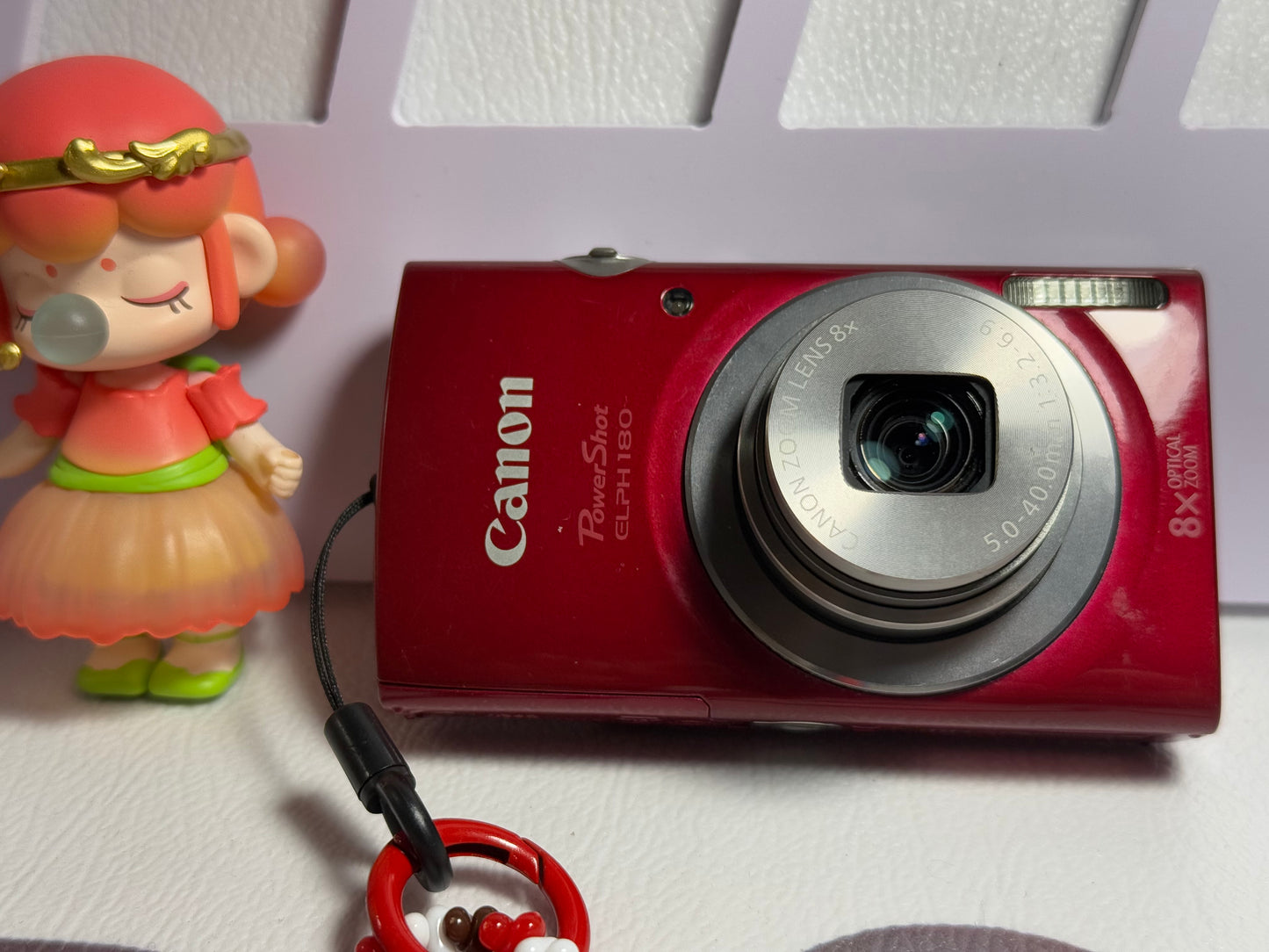 Canon PowerShot ELPH 180 20 MP 8x Zoom Digital Camera RED