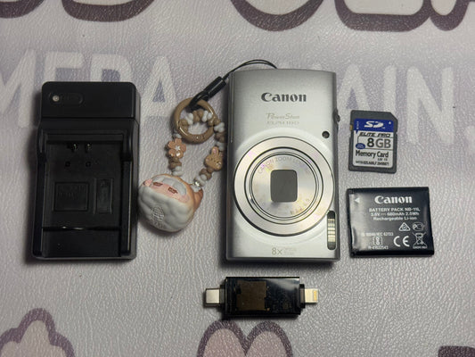 Canon PowerShot ELPH 180 20 MP 8x Zoom Digital Camera Silver