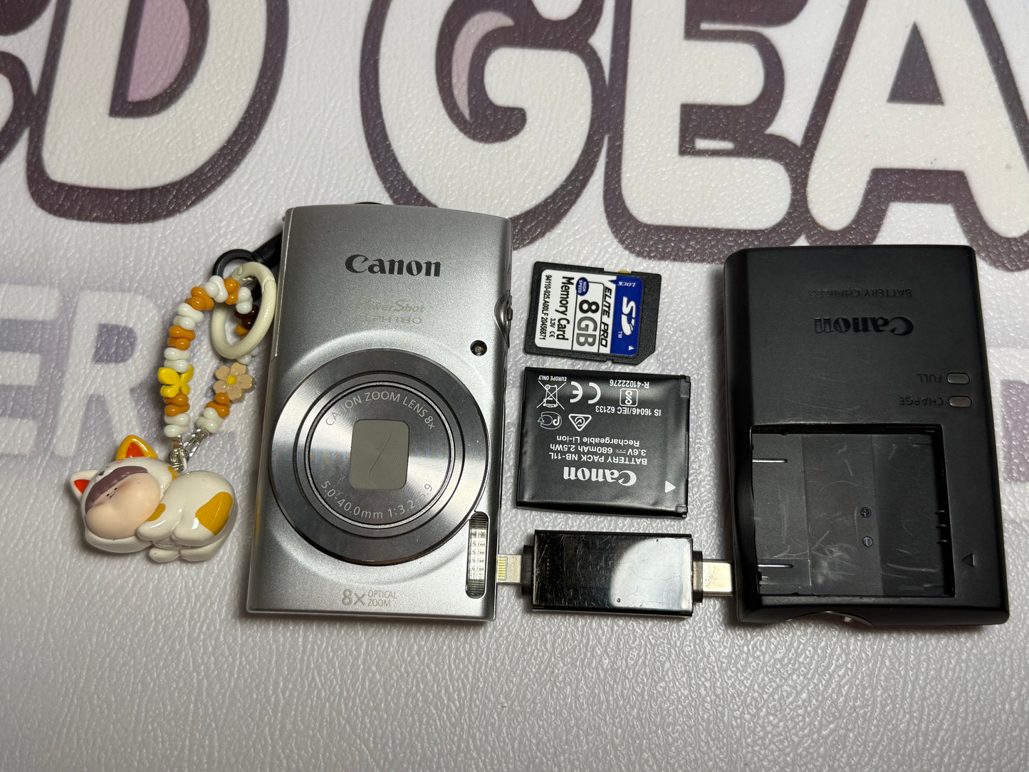 Canon PowerShot ELPH 180 20 MP 8x Zoom Digital Camera Silver