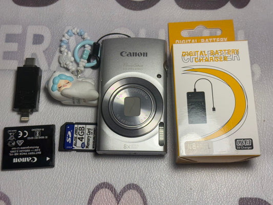 Canon PowerShot ELPH 180 20 MP 8x Zoom Digital Camera Silver