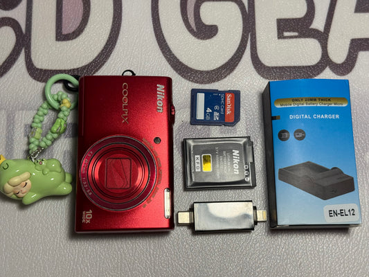 Nikon Coolpix S6200 Digital Camera 16MP, 10X Optical Zoom