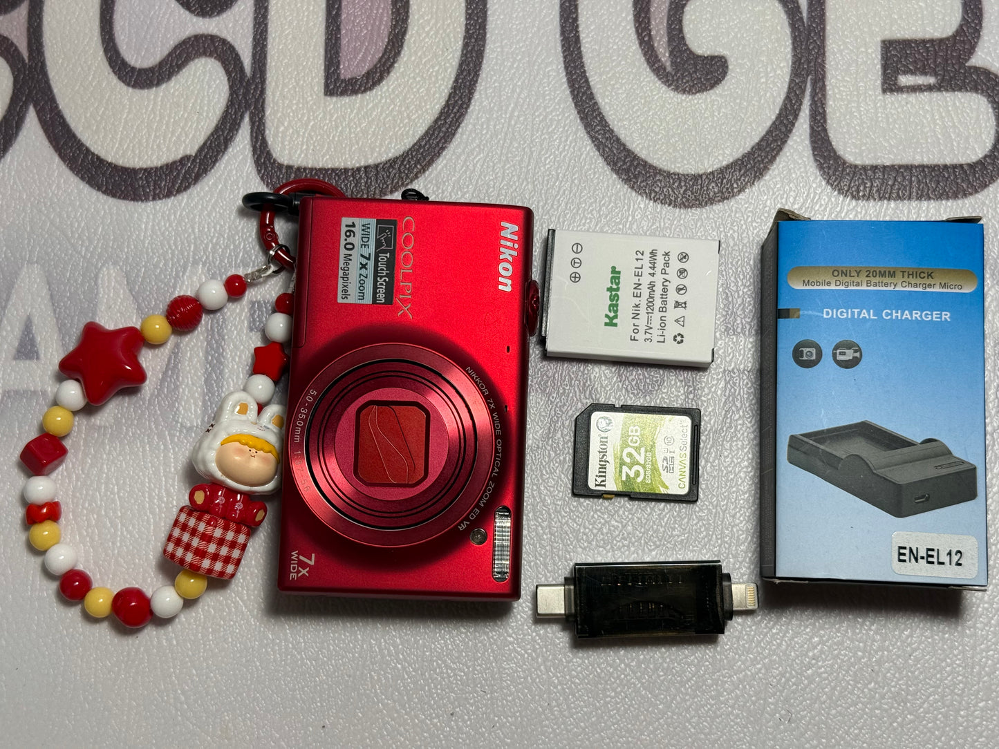Nikon COOLPIX S6100 RED16MP Compact Digital Camera 7x Zoom