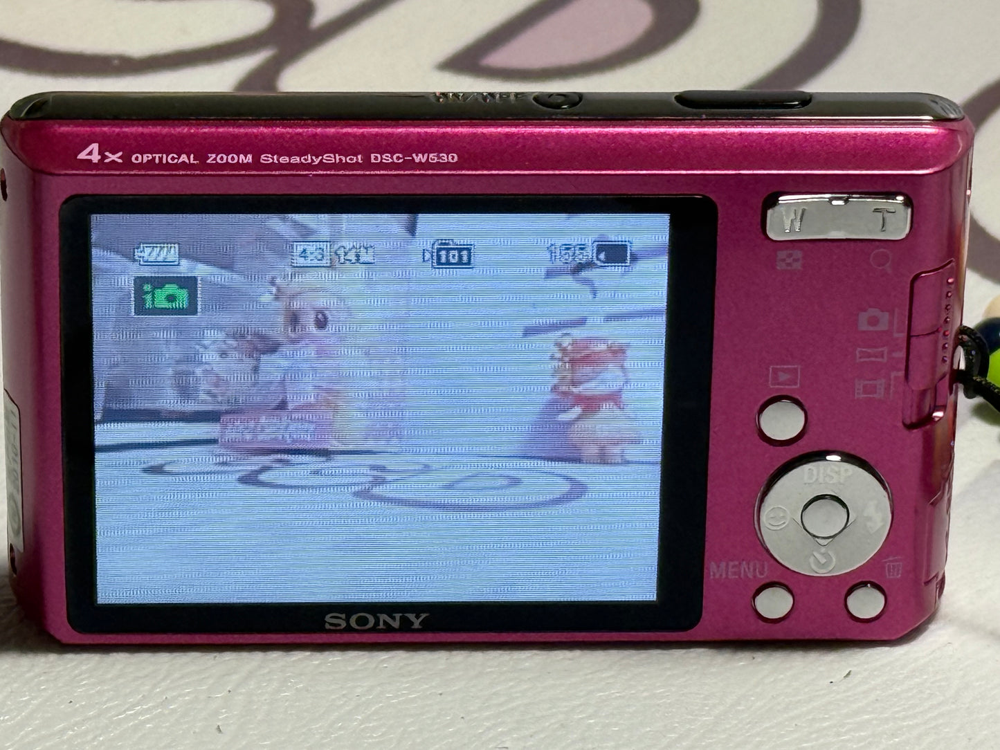 Sony Cyber-shot DSC-W530 Pink Digital Camera 16.1 MP 8x Optical Zoom