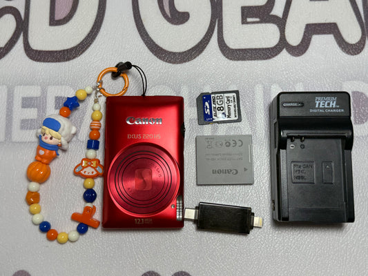 Canon PowerShot ELPH 300 HS / IXUS 220 HS 12.1MP Digital Camera - RED