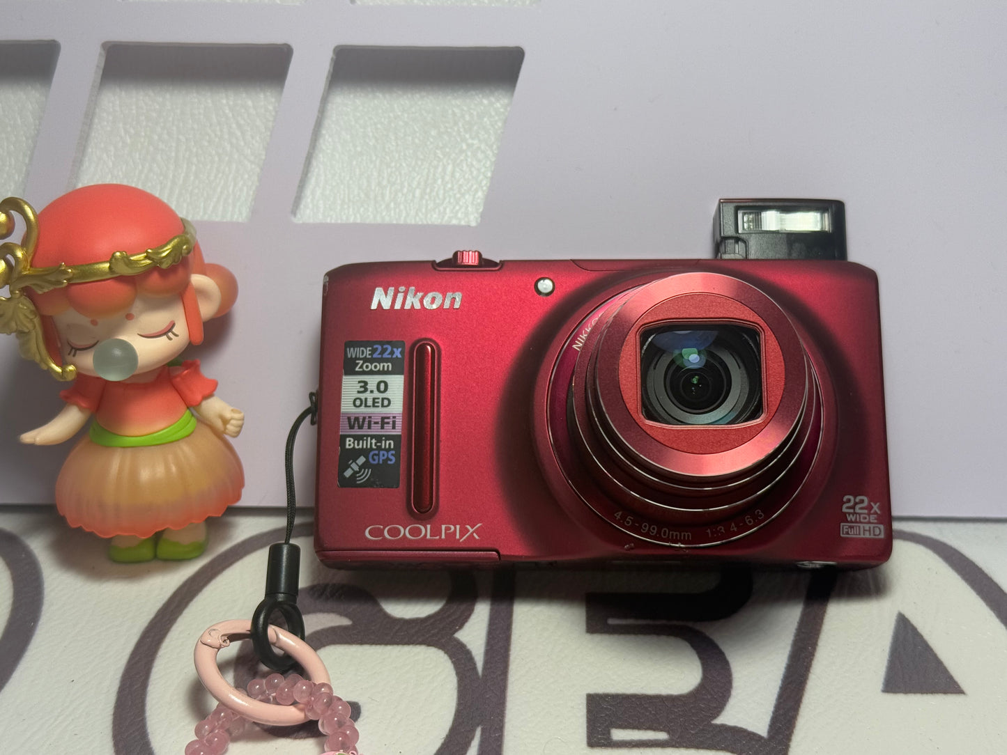 Nikon COOLPIX S9500 18.1 MP Wi-Fi&GPS Compact Digital Camera Color RED