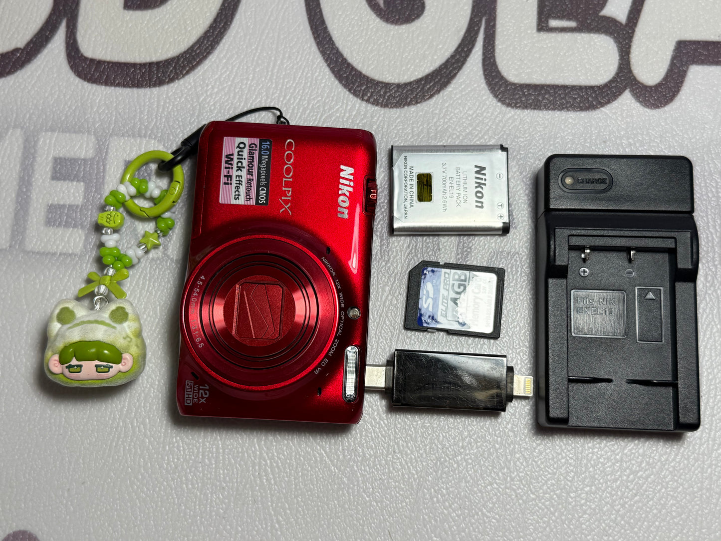 Nikon Coolpix S6500 16MP 12X Zoom Digital Camera Complete Red