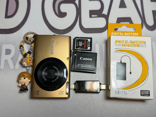 CANON PowerShot A3400 IS HD Digital Camera 5X Optical Zoom 16.0 MP Gold