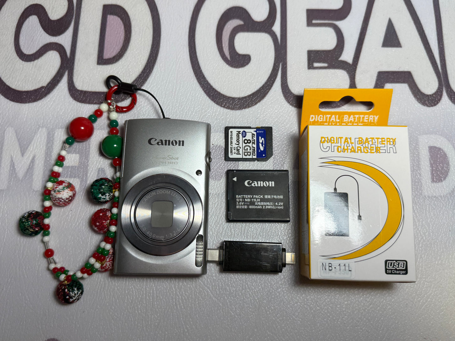 Canon PowerShot ELPH 180 20 MP 8x Zoom Digital Camera Silver