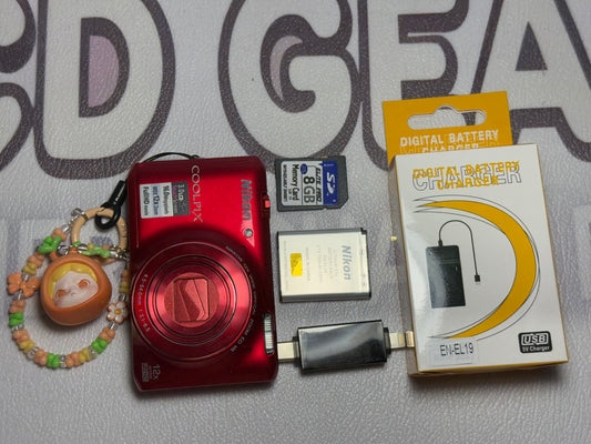 Nikon Coolpix S6400 16.0MP Digital Camera Red