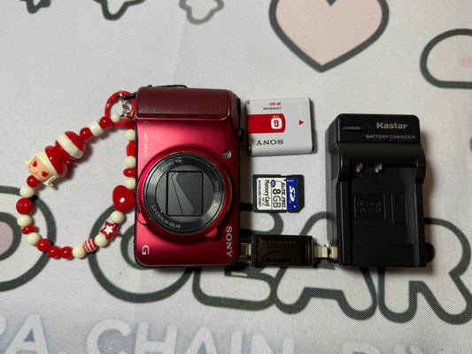 Sony Cyber-shot DSC-HX10 / HX10V Digital Camera 18.2MP 16x Optical Zoom Red