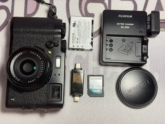 Fujifilm Fuji X100T Digital Camera Black - with accessories