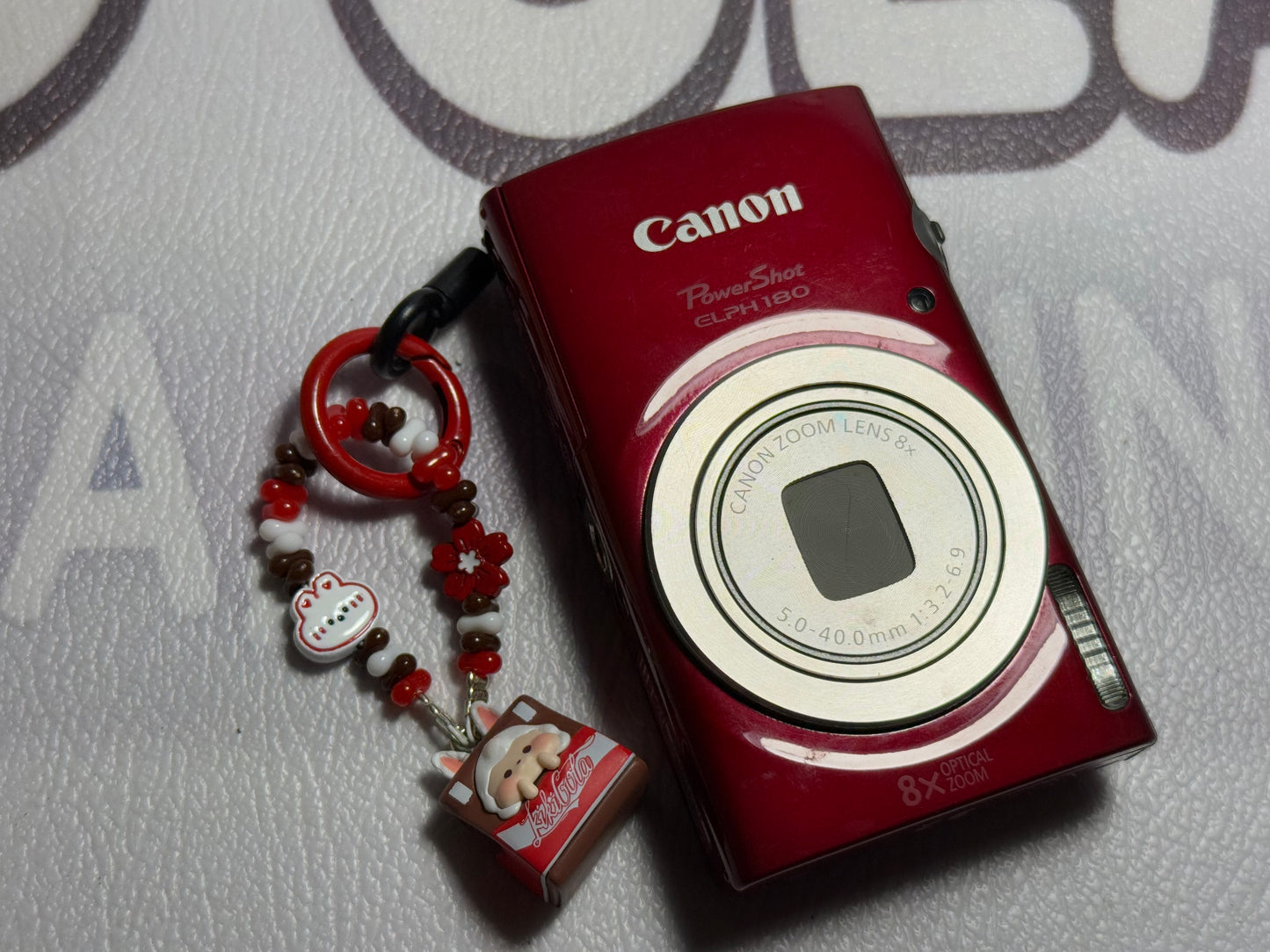 Canon PowerShot ELPH 180 20 MP 8x Zoom Digital Camera RED