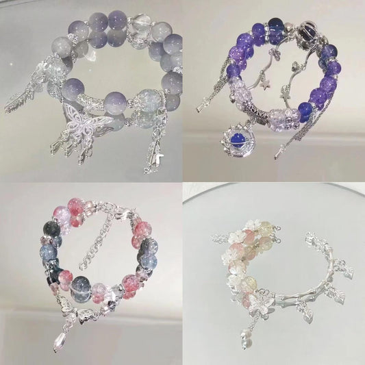 Celestial Garden Bracelet Set – 4 Dreamy Crystal & Sterling Silver Designs