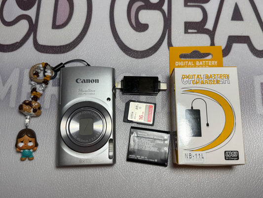 Canon PowerShot ELPH 180 20 MP 8x Zoom Digital Camera Silver