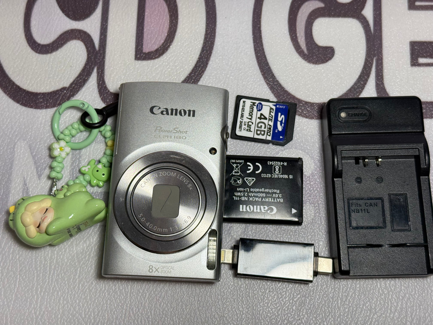 Canon PowerShot ELPH 180 20 MP 8x Zoom Digital Camera Silver