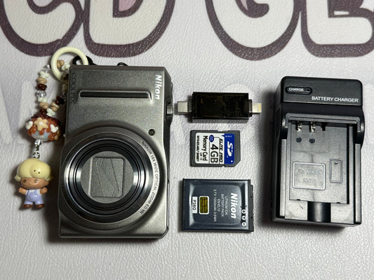 Nikon COOLPIX S9100 Black 12.1MP 18x Optical Zoom Digital Camera