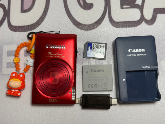 Canon PowerShot ELPH 300 HS / IXUS 220 HS 12.1MP Digital Camera - BLACK