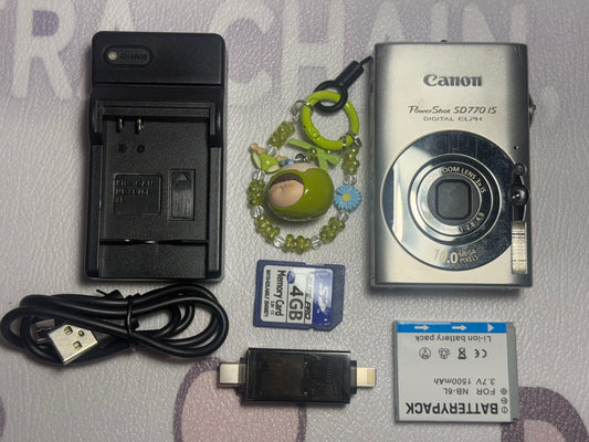 Canon PowerShot SD770 IS （IXUS85）10MP Digital Camera - Silver